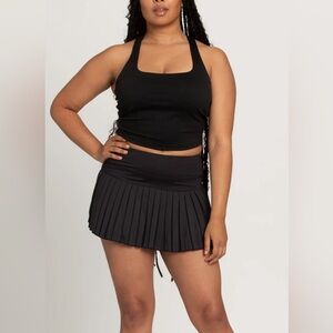 NWT Gold Hinge Black Pleated Tennis Skirt (XXL)